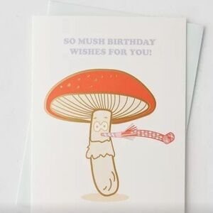 Mushroom Birthday Wishes Card (FLiPSiDE Blanket Towel Bundles Only)